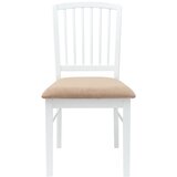  Trpezarijske stolice 2 kom. Čvrsto drvo od gume Bijelo Bijela 50 x 52,5 x 91 cm | Shoptok.si