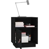  Noćni ormarići 2 kom crni 40 x 34 x 55 cm od masivne borovine | shoptok.hr