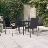  5-dijelni vrtni blagovaonski set crni | shoptok.hr