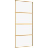  Klizna vrata zlatna 90 x 205 cm prozirno staklo ESG i aluminij | shoptok.hr