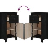  Komoda crna 40x35x80 cm od masivne borovine | shoptok.hr