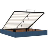  Krevet od pjene s madracem i LED-om Plava 200 x 200 cm Tkanina - Plava 200 x 200 cm Dizajn linija | shoptok.hr