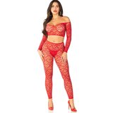 LEG AVENUE BODYSTOCKINGS LEG AVENUE - CROP TOP + STOCKINGS RED ONE SIZE | Shoptok.si