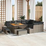  Sjedeća garnitura za vrt 12 kom. Siva poliratan 319 x 234 x 85 cm | Shoptok.si