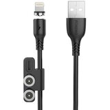 Foneng Magnetni kabel 3-v-1 USB na USB-C / Lightning / Micro USB X62, 2,4 A, 1 m (črn), (20833824) | Shoptok.si