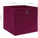 vidaXL Kutije za pohranu od netkane tkanine 4 kom 28x28x28 cm crvene | shoptok.hr