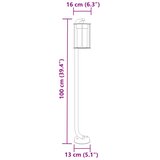  Vanjska podna svjetiljka crna 100 cm od nehrđajućeg čelika | shoptok.hr