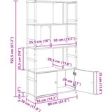 vidaXL Polica hrast artisan 80 x 30 x 155,5 cm Konstruirano drvo | shoptok.hr