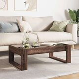 vidaXL Stolić s beskonačnim LED svjetlima boja hrasta 90x53x30 cm | shoptok.hr