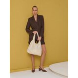 Sinsay Materijalna hobo torba s izvezenim cvjetovima | shoptok.hr