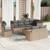 Maison Chic Seti vrtnega pohištva - Vrtna garnitura 9-delna z blazinami bež poli ratan, (21796225) | Shoptok.si