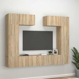  6-dijelni set TV ormarića boja hrasta sonome konstruirano drvo | shoptok.hr