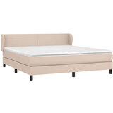  Box spring postelja z vzmetnico kapučino 180x200cm umetno usnje, (20893020) | Shoptok.si
