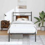 Maison Chic Posteljni okvir - Enojna postelja - Postelja za odrasle brez vzmetnice hrast 90x190 cm inženirski les-J7241, (21765606) | Shoptok.si