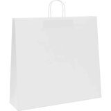  Papirnate vrećice 250 kom s ručkama bijele 54x15x49 cm | shoptok.hr