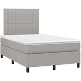  box spring s madracem LED svjetlosivi 120x200 cm tkanina | shoptok.hr