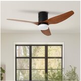  ZEVENTI - LED plafonski ventilator PADUA LED/18W/230V Wi-Fi Tuya crna/smeđa + daljinski upravljač | Eponuda.com