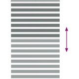 Zebra zavjesa tamno siva 150x230 cm Širina tkanine 145,9 cm Poliester | Shoptok.si