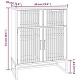  Komoda crna 60 x 30 x 75 cm od konstruiranog drva | shoptok.hr