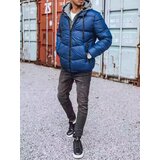 DStreet Kurtka męska pikowana zimowa niebieska | Shoptok.si