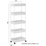 Bessagi Home Kopalniški Regal Sandro, S Kolesci, Bela | Shoptok.si
