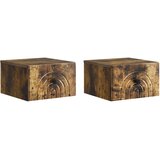  Stenski nočni omarici 2 pcs Dimljen hrast 33 x 34,5 x 20 cm, (5000209735) | Shoptok.si