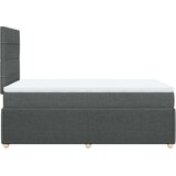 vidaXL Box spring postelja z vzmetnico temno siva 120x190 cm blago | Shoptok.si