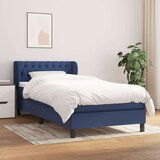  Box spring postelja z vzmetnico modra 90x200 cm blago, (20897274) | Shoptok.si