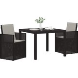  Vrtni set za objed s jastukom 3 pcs Antracit i Svjetlosiva PP | shoptok.hr