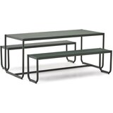 Kave Home Tamno zeleni metalni vrtni blagovaonski set za 4 osobe Sotil – Cijene