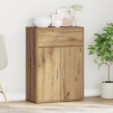 vidaXL Strani šal artisan hrast 79 x 38 x 80 cm Konstruiran les | Shoptok.si