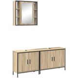 vidaXL 3-delni set kopalniškega pohištva iz sonomskega hrasta | Shoptok.si
