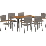  Komplet za jedilnico v vrtu 7 pcs Siva poli ratan, (5000288364) | Shoptok.si