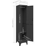  s ključem antracit 38 x 45 x 180 cm čelični | shoptok.hr