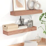 vidaXL Stenske police 2 kosa 60x15x6 cm trdna tikovina | Shoptok.si