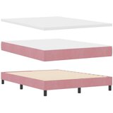 Box Postelja s pomičnim dnom in vzmetnico Roza 140x190 cm Žamet, (22052731) | Shoptok.si