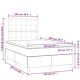 box spring s madracem LED tamnozeleni 120x200 cm baršun | shoptok.hr