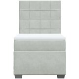 vidaXL Box spring krevet s madracem svjetlosivi 90x190 cm baršunasti | shoptok.hr