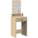  Toaletni Stol s LED Osvjetljenjem - Sonoma Hrast - 50x41x140 cm | shoptok.hr