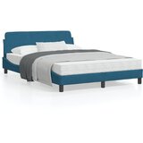 vidaXL Okvir za krevet s uzglavljem plavi 140 x 190 cm baršunasti Cijene