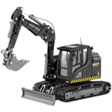 Metalni bager gusjeničar za igru Huina 1:50 - crni | shoptok.hr