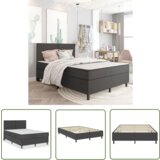The Living Store Posteljni okvir boxspring sivo blago 160x200 cm - Boxspring Posteljni Okvir, (21737258) | Shoptok.si