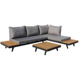 Gardenson Lounge Garnitura Naxos, Antracit, 3-Delni Set | Shoptok.si