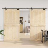  Komplet opreme za drsna vrata 305 cm jeklo črne barve, (22046833) | Shoptok.si
