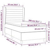 Krevet s oprugama i madracem tamnosivi 90x200 cm od tkanine | shoptok.hr