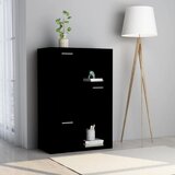 The Living Store Omara za shranjevanje črna 60x29,5x90 cm iverna plošča - Omara Za Shranjevanje, (21436412) Cene