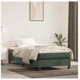  Box spring postelja z vzmetnico temno zelena 100x200 cm žamet | Shoptok.si