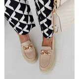 Gemre Beige Suede Loafers Elenor | Shoptok.si