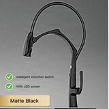 ELITE EDITION Futuristična kuhinjska armatura nove generacije | Pipa KSS1899 — Mat črna — Da | Shoptok.si