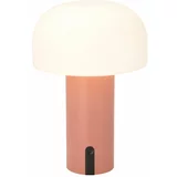Villa Collection Bela/rožnata LED namizna svetilka (višina 22,5 cm) Styles –